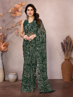 Lovely Green Color Georgette Fabric Casual Saree