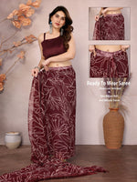 Lovely Maroon Color Georgette Fabric Casual Saree