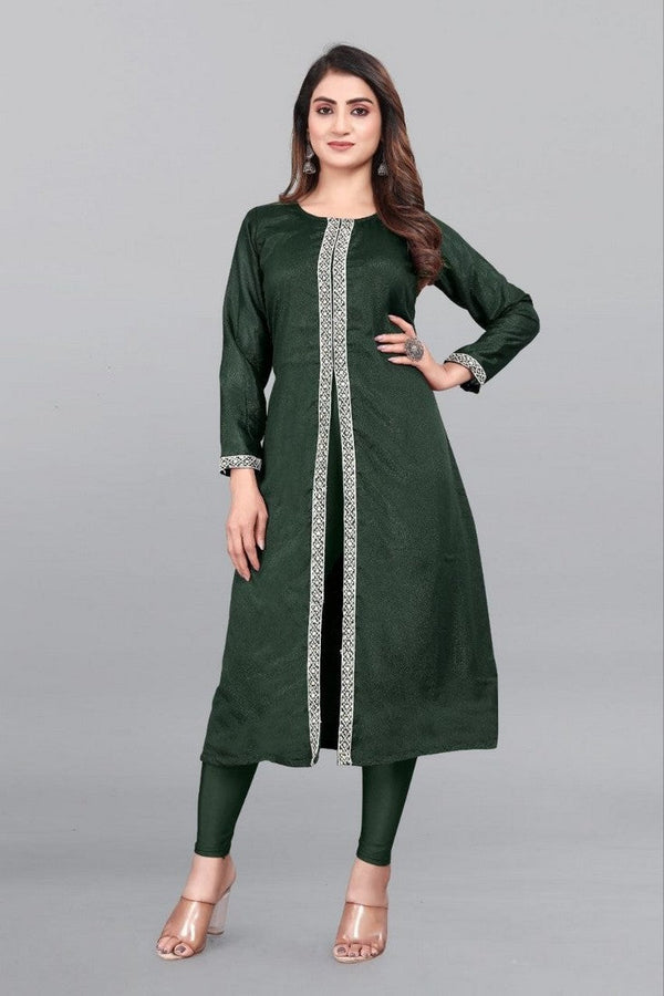 Amazing Green Color Georgette Fabric Designer Kurti