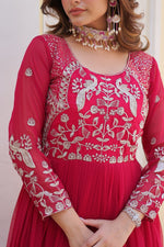 Beautiful Pink Color Georgette Fabric Gown