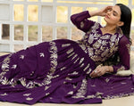 Amazing Purple Color Georgette Fabric Gown