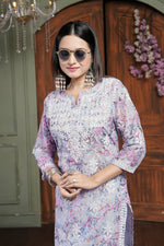 Amazing Pink Color Cotton Fabric Designer Kurti