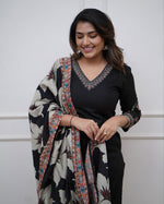 Amazing Black Color Viscose  Fabric Designer Suit