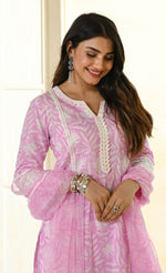 Amazing Pink Color Cotton Fabric Designer Suit
