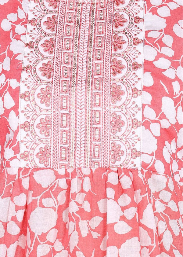 Amazing Peach Color Cotton Fabric Casual Kurti