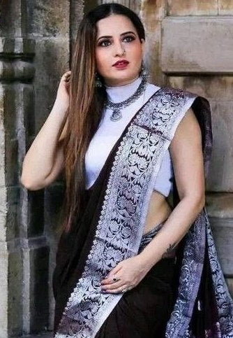 Amazing Black Color Silk Fabric Casual Saree