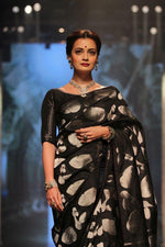 Amazing Black Color Silk Fabric Partywear Saree