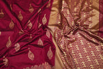 Amazing Maroon Color Silk Fabric Partywear Saree