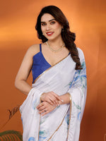 Amazing White Color Chiffon Fabric Casual Saree