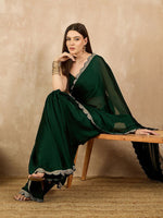 Amazing Green Color Chiffon Fabric Casual Saree