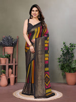 Amazing Multi Color Moss Fabric Casual Saree