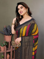 Amazing Multi Color Moss Fabric Casual Saree