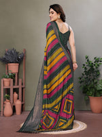Amazing Multi Color Moss Fabric Casual Saree