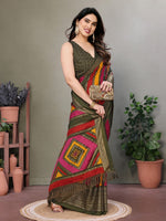 Amazing Multi Color Moss Fabric Casual Saree