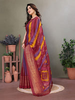 Amazing Maroon Color Moss Fabric Casual Saree