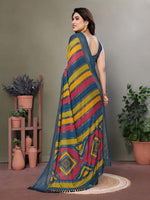 Amazing Teal Color Moss Fabric Casual Saree