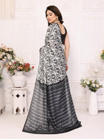 Amazing Black Color Khadi Fabric Casual Saree