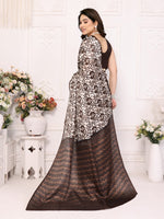 Amazing Brown Color Khadi Fabric Casual Saree