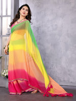 Amazing Multi Color Georgette Fabric Casual Saree