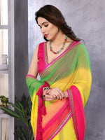 Amazing Multi Color Georgette Fabric Casual Saree