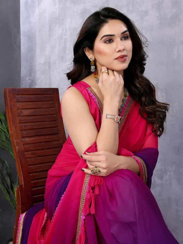 Amazing Multi Color Georgette Fabric Casual Saree