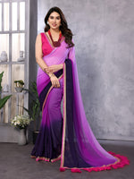 Amazing Multi Color Georgette Fabric Casual Saree