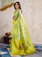 Amazing Green Color Banarasi Fabric Casual Saree