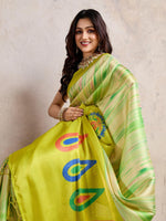 Amazing Green Color Banarasi Fabric Casual Saree