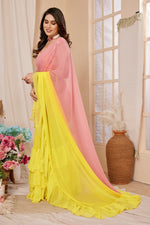 Superb Multi Color Georgette Fabric Designer Saree