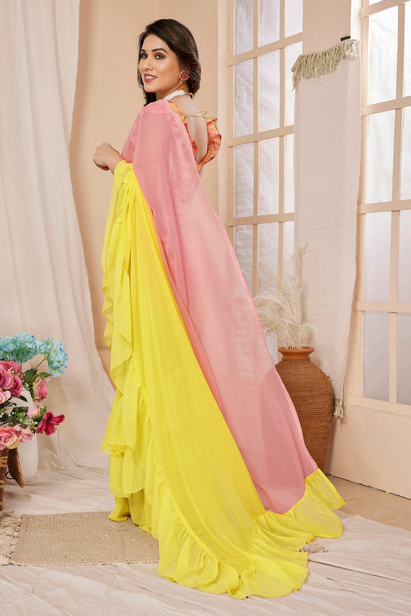 Superb Multi Color Georgette Fabric Designer Saree