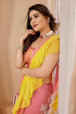 Superb Multi Color Georgette Fabric Designer Saree