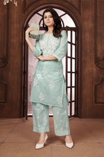 Classy Green Color Cotton Fabric Casual Kurti