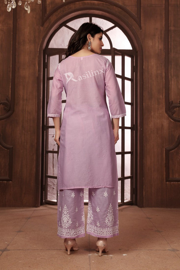 Classy Purple Color Cotton Fabric Casual Kurti