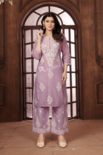 Classy Purple Color Cotton Fabric Casual Kurti