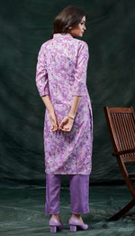 Amazing Purple Color Cotton Fabric Kurti