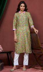 Amazing Blue Color Cotton Fabric Kurti