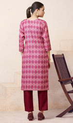 Amazing Pink Color Cotton Fabric Kurti
