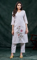 Amazing White Color Cotton Fabric Kurti
