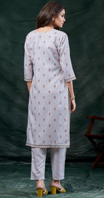 Amazing White Color Cotton Fabric Kurti