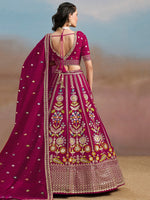 Amazing Magenta Color Georgette Fabric Party Wear Lehenga