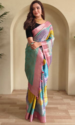 Beauteous Multi Color Georgette Fabric Casual Saree