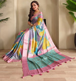 Beauteous Multi Color Georgette Fabric Casual Saree