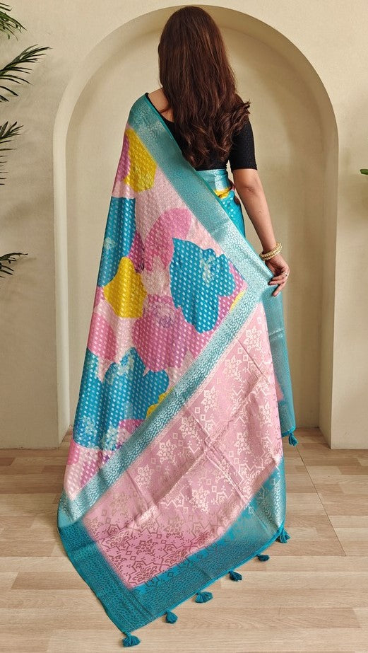 Beauteous Multi Color Georgette Fabric Casual Saree