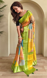 Beauteous Multi Color Georgette Fabric Casual Saree