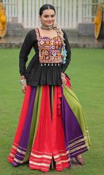 Lovely Multi Color Rayon Fabric Party Wear Lehenga