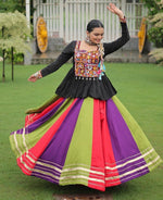 Lovely Multi Color Rayon Fabric Party Wear Lehenga