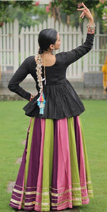 Lovely Multi Color Rayon Fabric Party Wear Lehenga