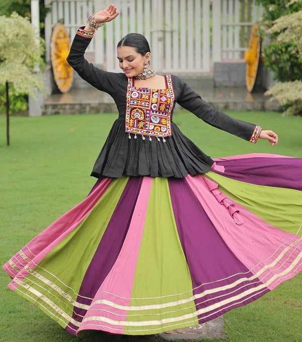 Lovely Multi Color Rayon Fabric Party Wear Lehenga