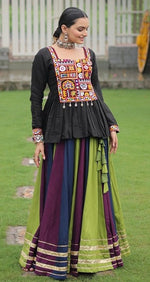 Lovely Multi Color Rayon Fabric Party Wear Lehenga