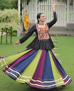 Lovely Multi Color Rayon Fabric Party Wear Lehenga